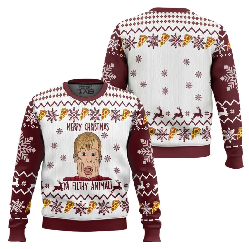 Kevin Ahh Home Alone Ugly Christmas Sweater Funny Holiday Party Pullover Plus Size Sweaters for Men Women Xmas Gift 2026