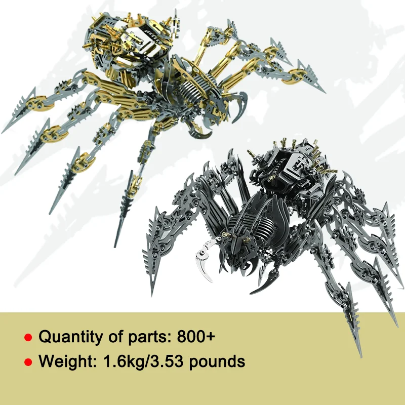 3D Metal Constructor Spider Demon King Modeling DIY Assembly Kits Mechanical Insect blocks Xmas Birthday Gifts for Kids Adult