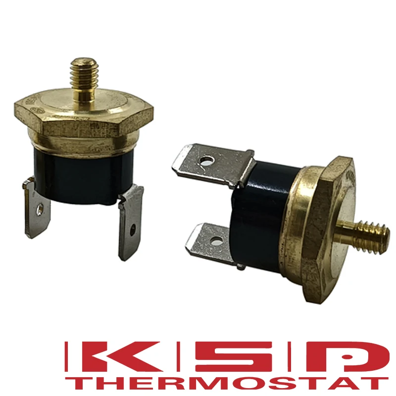 5PCS KSD301 M4 Copper Screw Bimetal Thermostat Bimetallic Disc Thermostat 40C/50C/65C/70C/75C/80C/90C/100C/120C/130C/150C