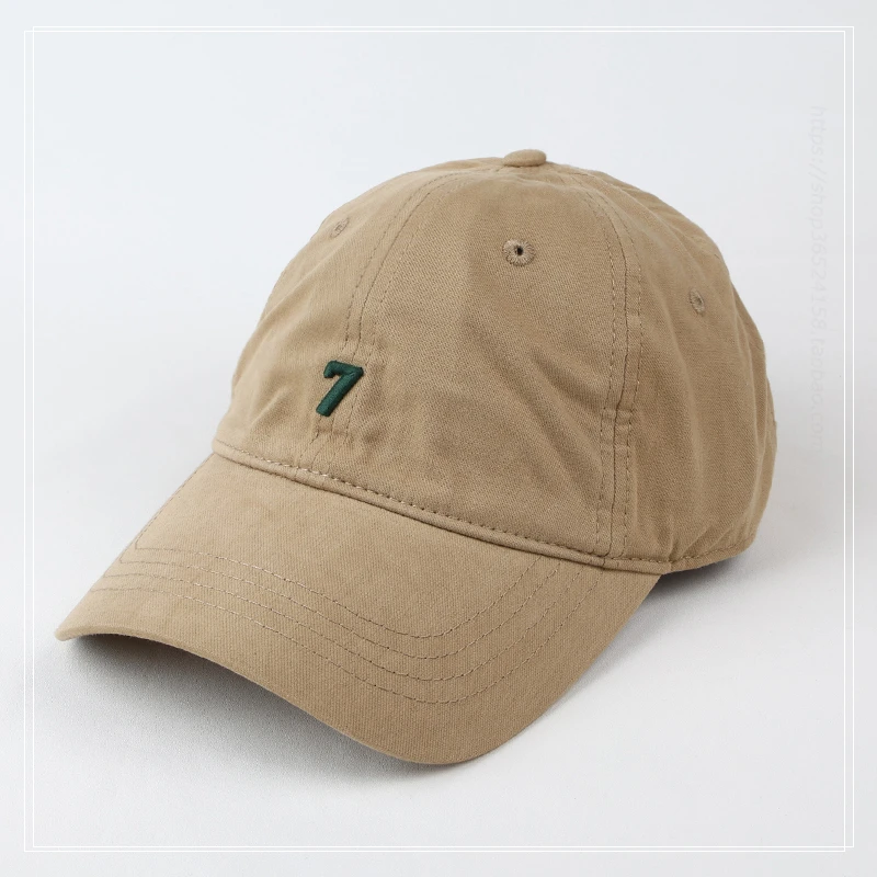 Embroidered Baseball Hat Men's and Women's Wide Brim Tall Crown Face-Looking Small Peaked Cap Cotton Peaked Cap