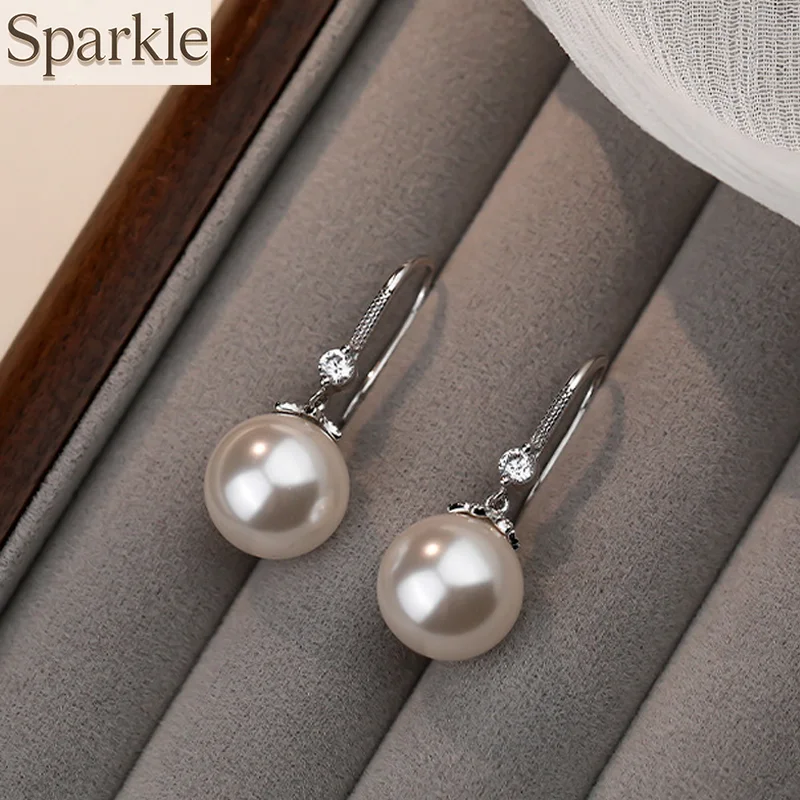 

Sterling Silver 999 Pendant Earrings for Women Fashionable Dangle Earrings Pure Silver Trend Ear Hooks Luxury Jewelry