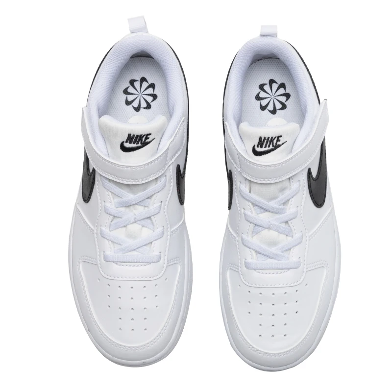 Nike Children's Shoes Court Borough (Ps) Fashionable and Trendy Velcro Kids' Low-Top Casual Sneakers Dv5457-104 view 3