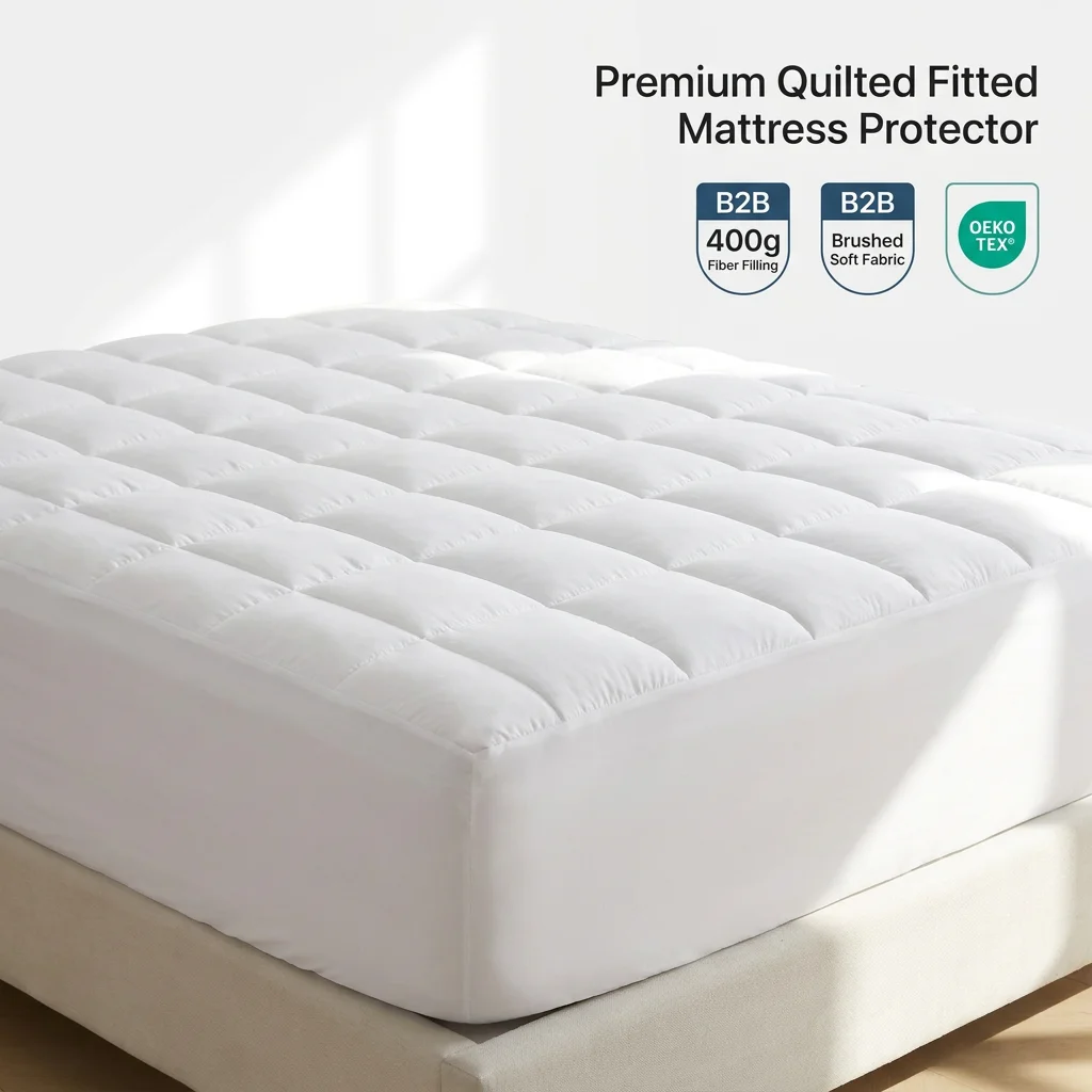 

White Quilted Mattress Protector Thicken 5cm Fitted Sheet Home Textile Bedding Cover Quilted Mattress Pad Drop Shipping US Size
