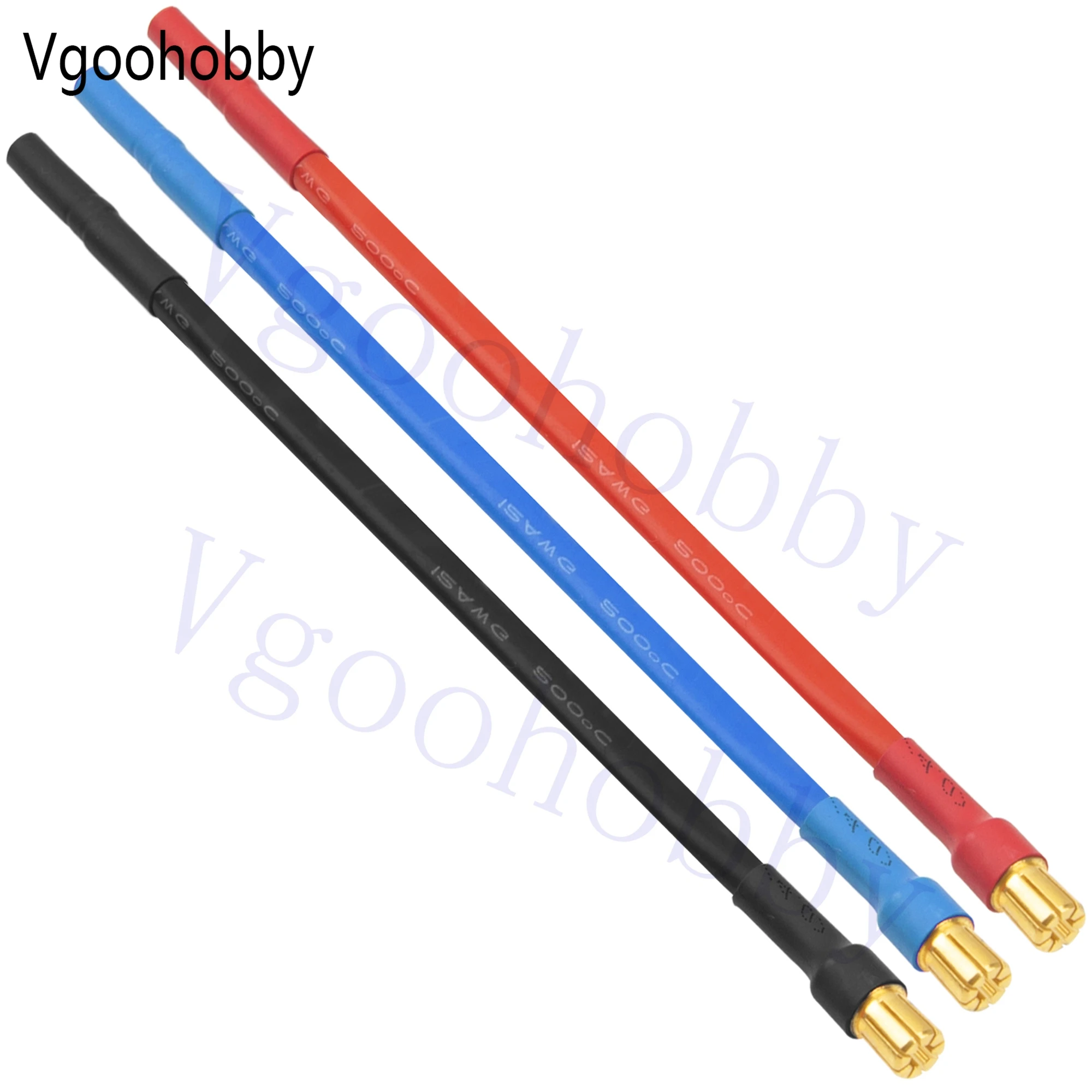 Bala Banana macho de 6,5mm a 4,0mm 6,5mm hembra Banana Bullet con Cable de extensión de 15CM para coche RC barco Motor sin escobillas ESC