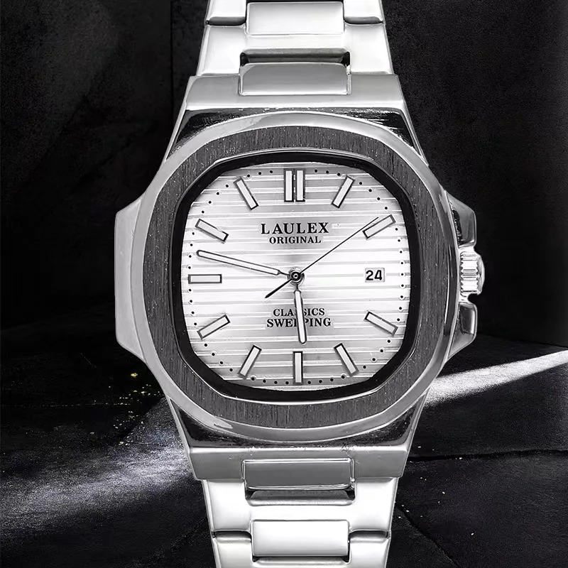 2024 LAULEX Authentic Luxury Top Brand Series Fashion Business Sports Fully Automatic Quartz Movement with Quartz Watch