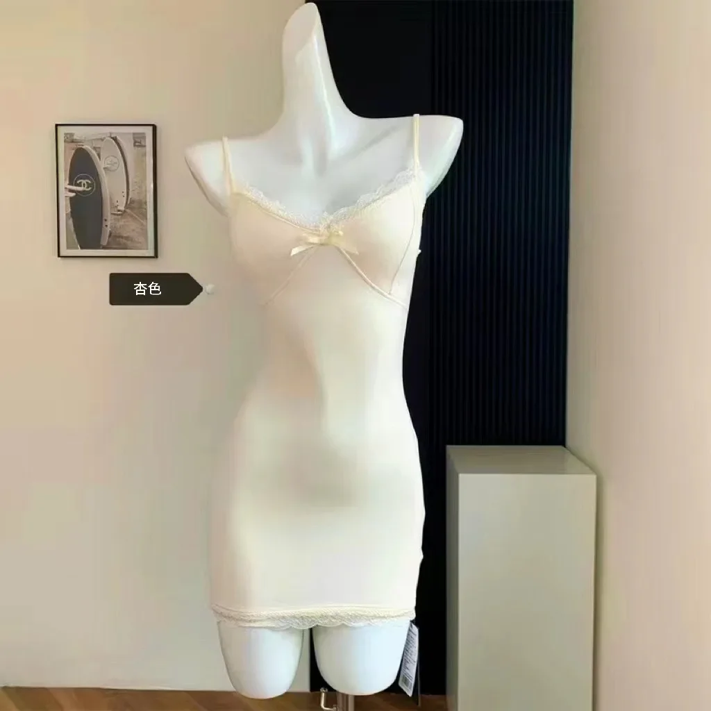 

Spring New V-neck Sling Bodycon Dress For Women Japan Korean Fashion Sexy Lace Edge Mini Dress Y2k Summer Dress