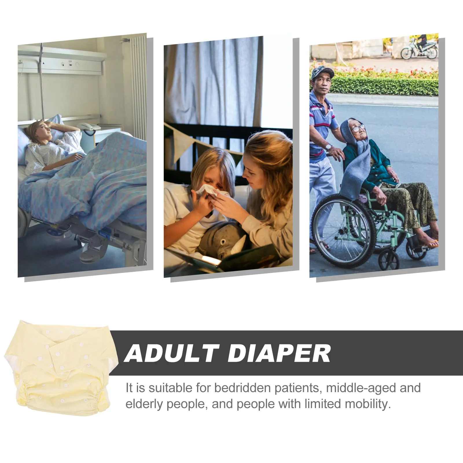 

Многоразовые моющиеся трусы-подгузники для взрослых при недержании, непромокаемые, комфортные, для пожилых людей, для дома, больницы, ночного использования