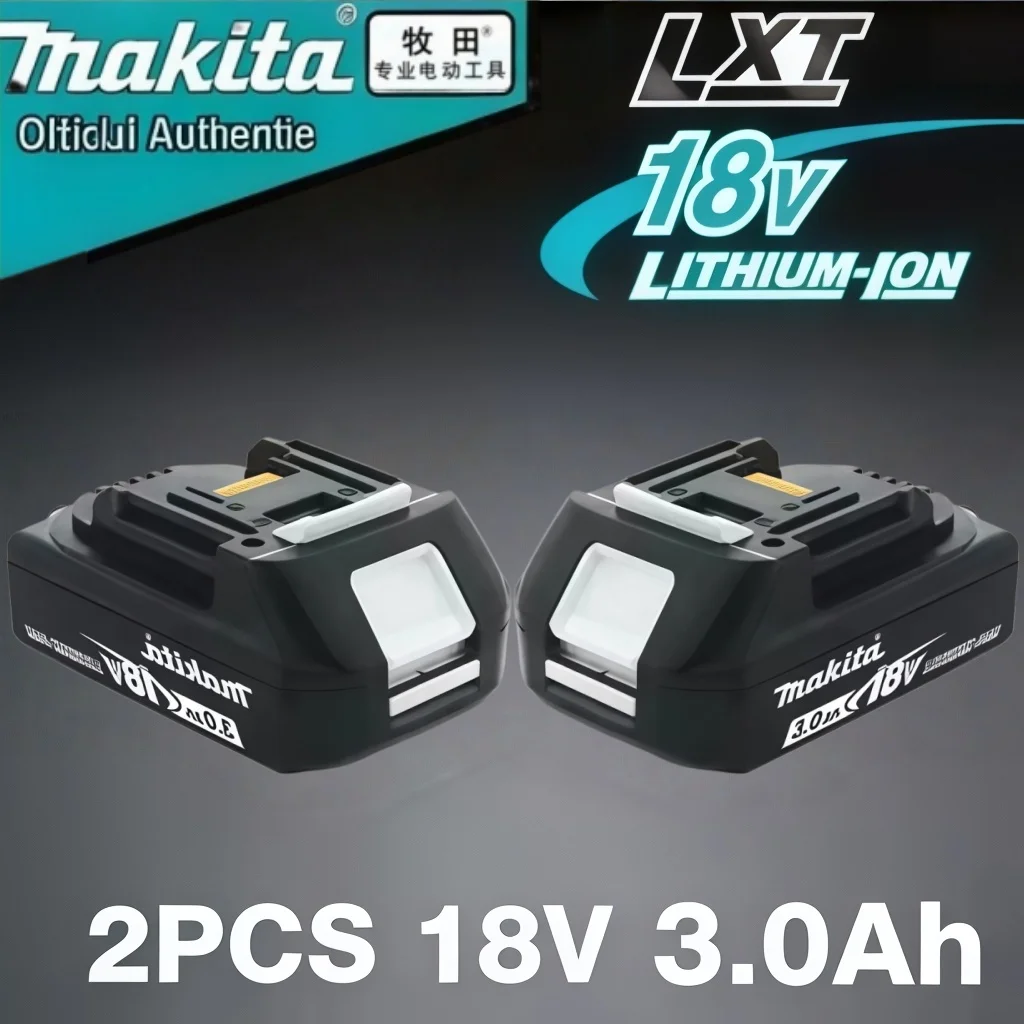 Replacement Battery With Charger, Genuine Makita 18V 3Ah, Works Great With BL1850B BL1840B Cordless Power Tool Sets