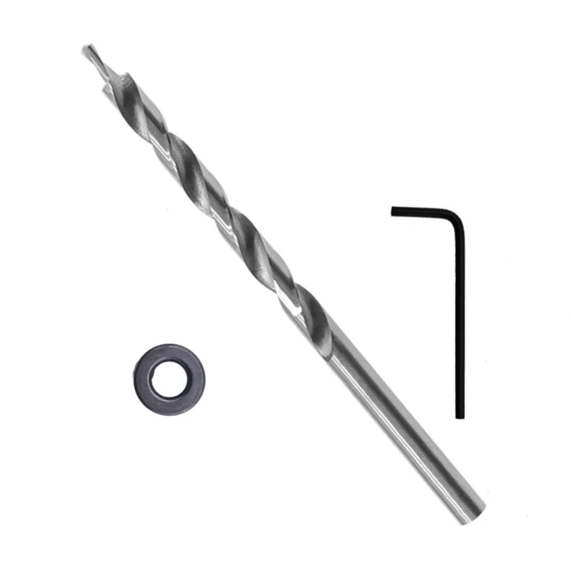 E5BE Professional Multifunctional Round Shank Woodworking Bit High-speed Steel 9.5mm Woodworking Inclined Hole Position