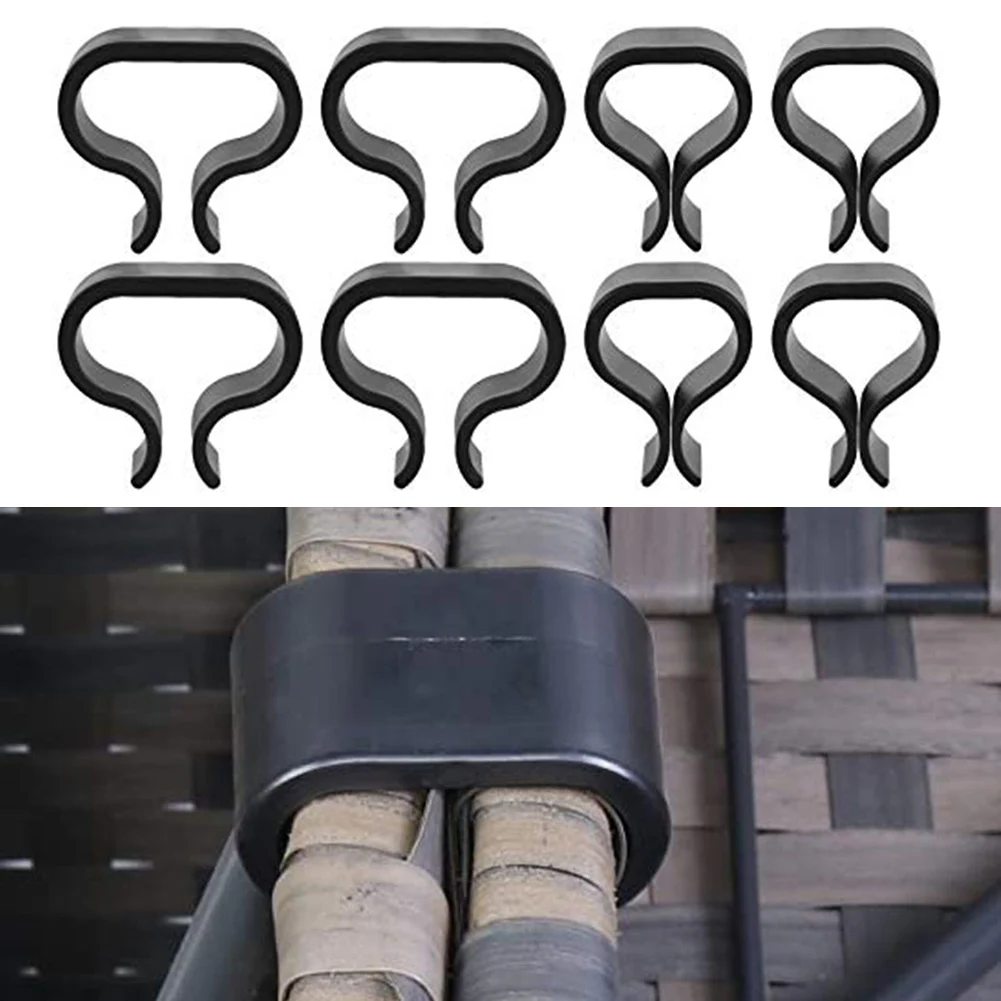 Black Color Garden Furniture Clips Outdoor Couch Fasteners Practical Furniture Accessories Versatile Use Easy To Install