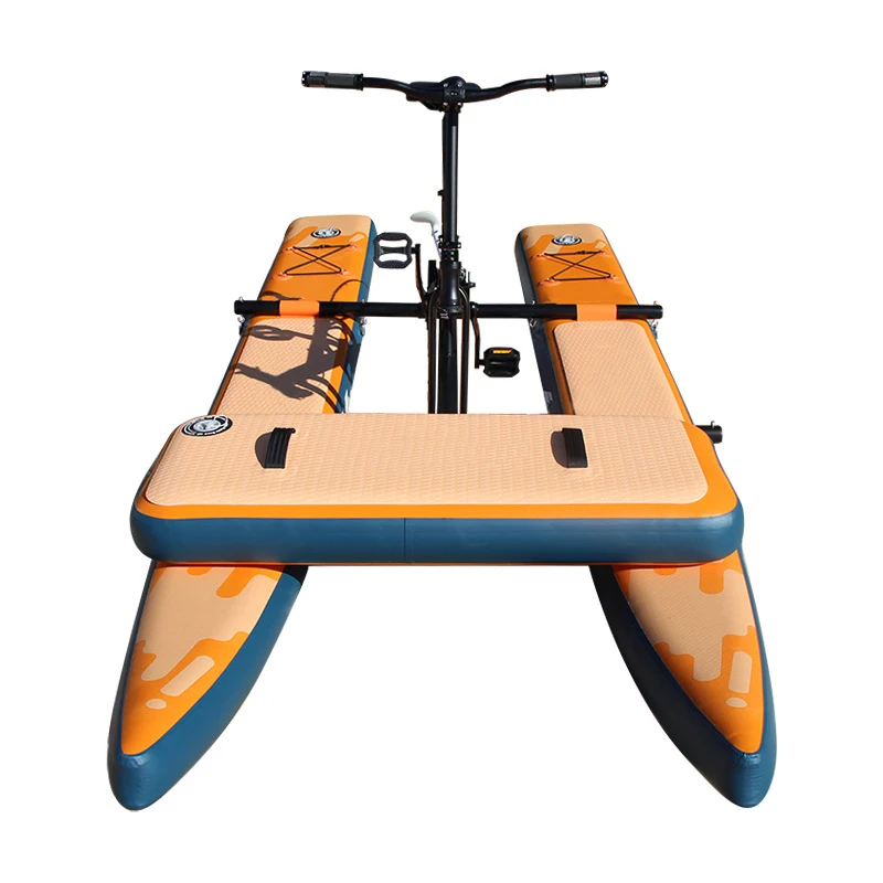 Fun world sport neues Design aufblasbares Single Water Bike Pedalo Tretboot schwimmendes Fahrrad zu verkaufen