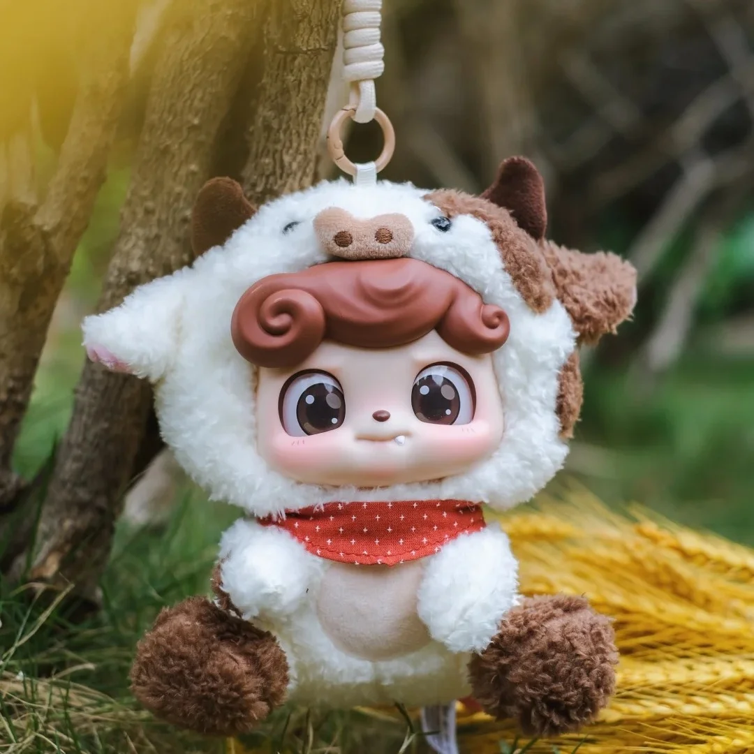 Q.Kid Animal Preschool Series Pendant Blind Box Kawaii Fluffy Vinyl Q Kid Mystery Box Collect Model Bag Decor Toy Kids Girl Gift