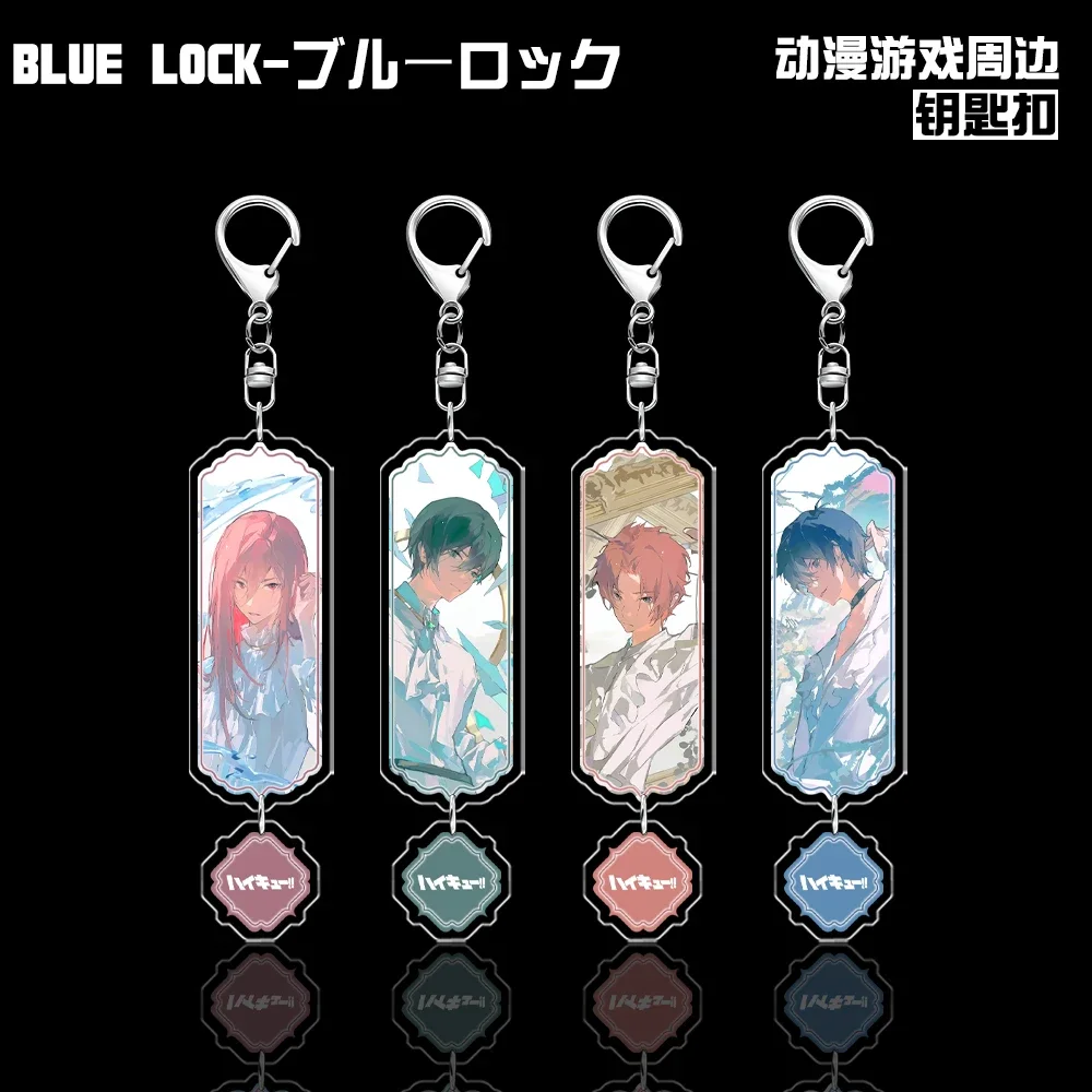 

Anime BLUE LOCK Isagi Yoichi Rin Itoshi Cartoon Cosplay Acrylic Double-deck Keychain Badge Laser Ticket Pendant Charm Xmas Gift