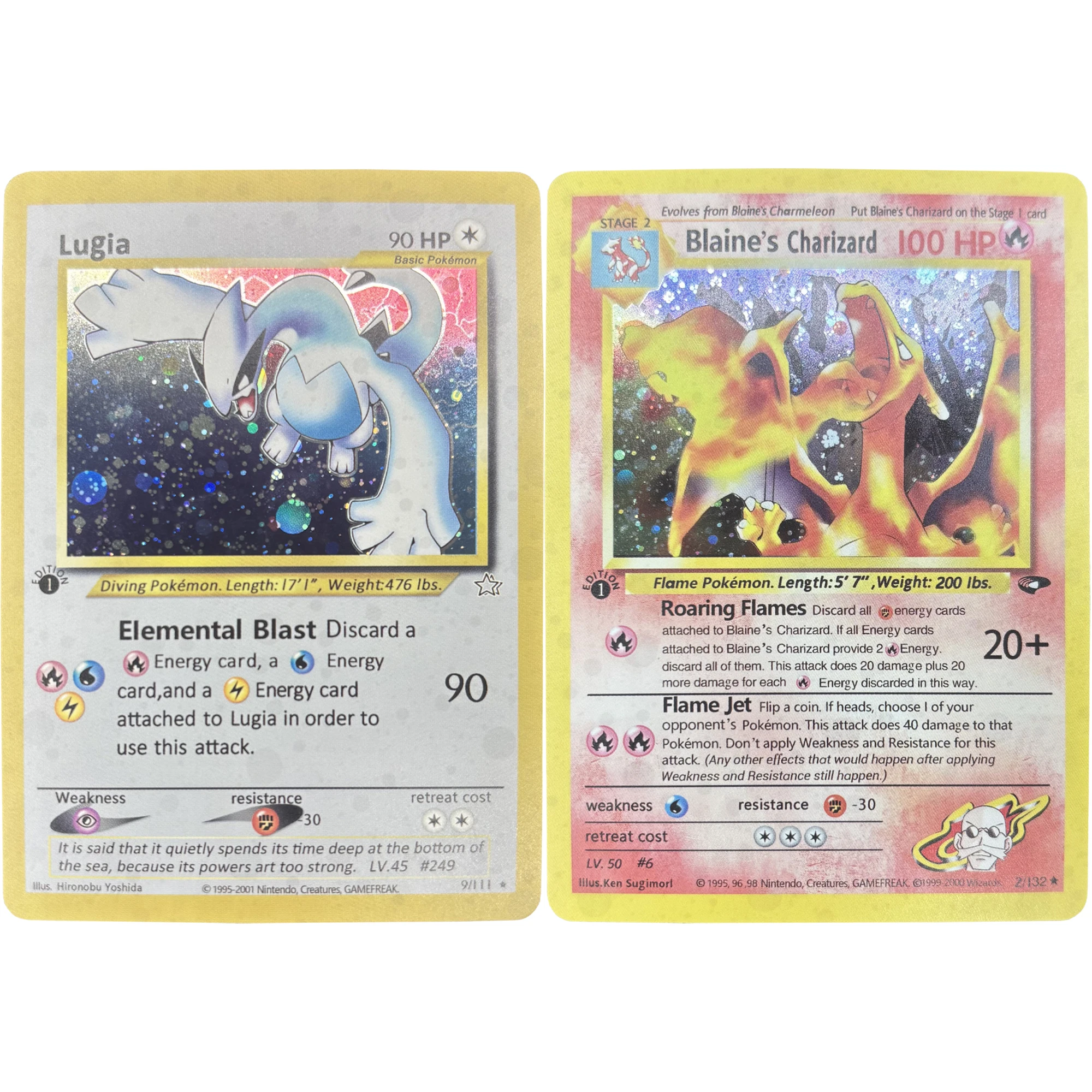 Diy PTCG English Version Lugia Charizard Collection Cards Self Made Single Card Classic Game Anime Cards Gift Toy