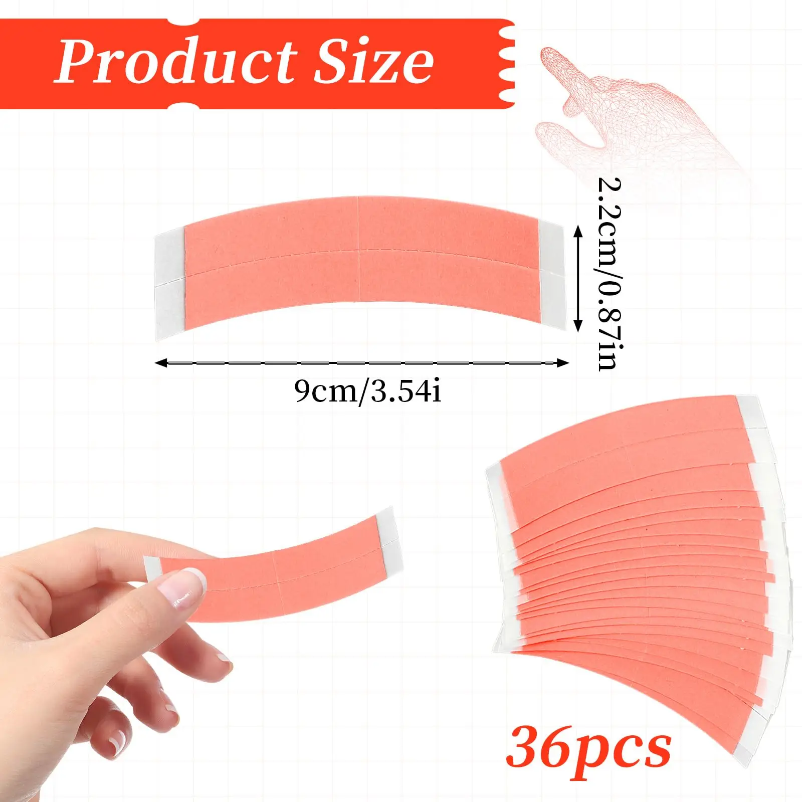 36/72pcs Wig Tapes for Lace Wigs, Invisible Waterproof Double Side Tape for Wigs Lace Front Wig Tape - view 3