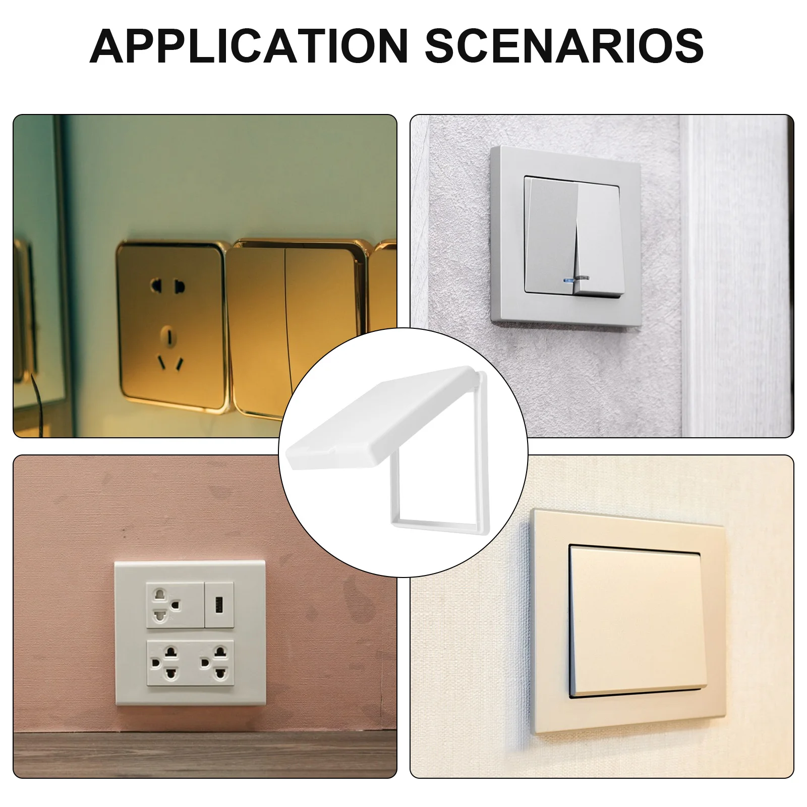 

Waterproof Switch Box Cover for Doorbell and Power Button Ultra-Thin Adhesive Mounting Protection Outdoor Indoor Use Slim