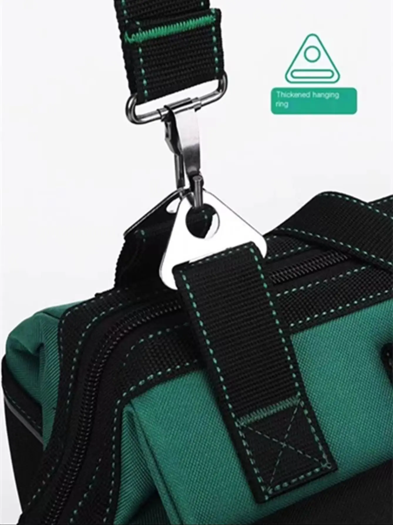 One-Piece Green 17-Inch 18inch 21inch Electrician's Tool Bag, Large Pocket Canvas Portable Oxford Cloth Repair Tool Box, Extra Thick Large Capacity Tool Bag, Suitable for Electricians, Home Renovation, Fishing, and Various Repair Work#Color:green,Size:21i
