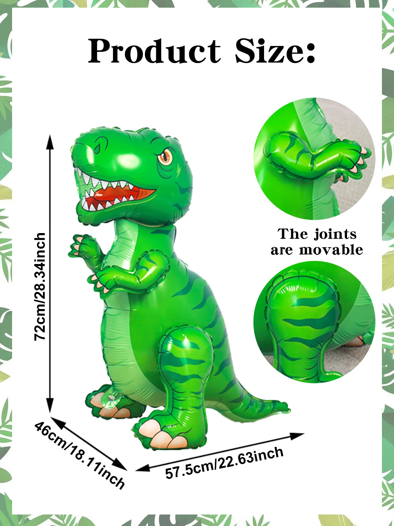 1 szt. balon 3D dinozaur, ziel – Orange Lighting Decor recenzja i cena
