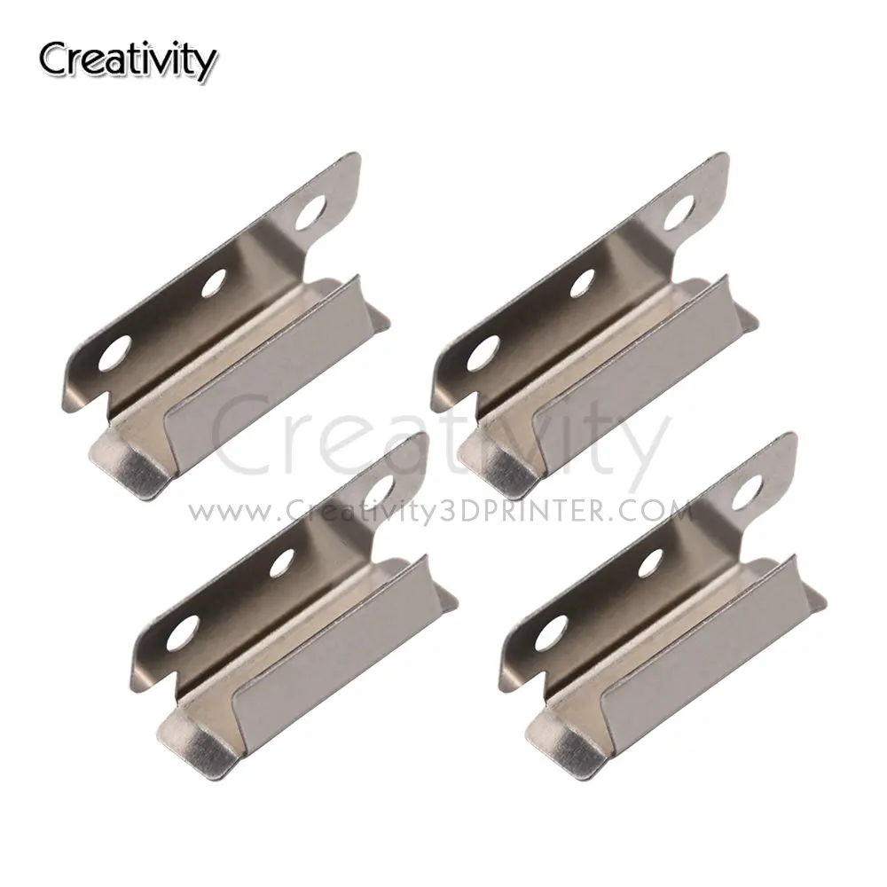 4PCS 3d printer parts Heat Bed Clip Ender 3 Pro Heatbed Clips Clamp for Ender 3 V2 Ender 3S CR-10S 3D Printer Heated Bed Glass