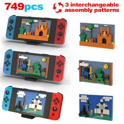 MOC 2024 Mini Games Console Building Blocks Set Handheld Retro Controller Machine Ideas DIY Bricks Children Birthday Toys