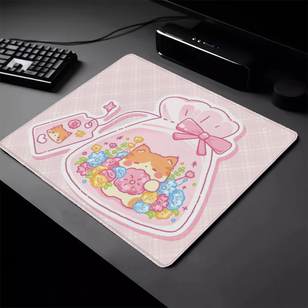 Bonito pequeno computador mouse pad, saco de animal bonito, teclado, tapete de borracha Deskmat, Gamer Laptop Table Mausepad