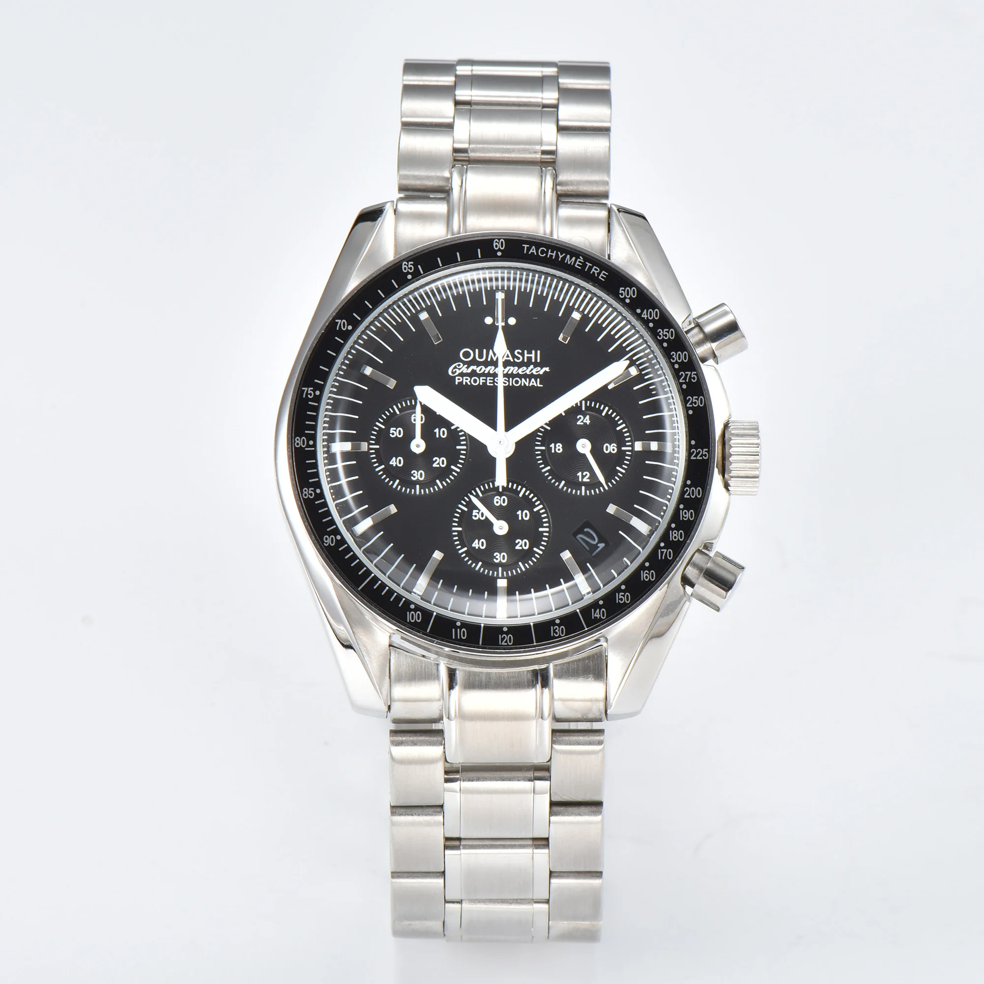 Moons Men's Watch for Man Fashion Quartz Watch Waterproof Chronograph AR Sapphire Glass