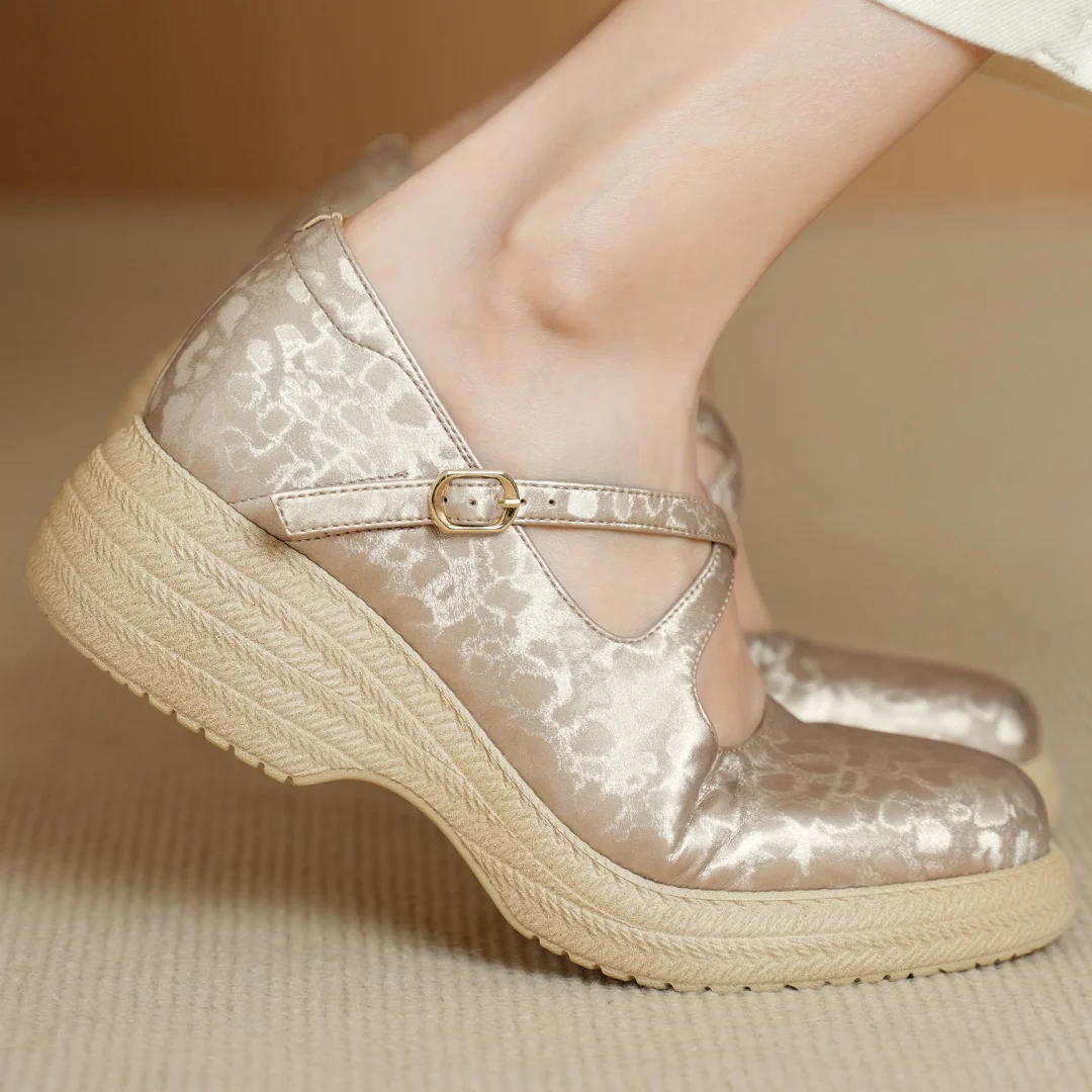 

Женские туфли-слипоны danxuefei из натуральной кожи с узким ремешком и перекрестными ремешками, на толстой подошве, на платформе, высококачественная мягкая повседневная обувь для ежедневной носки