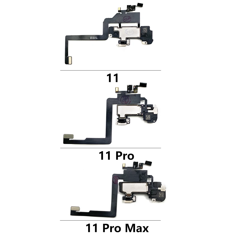 New Ear Speaker with Proximity Light Sensor For Iphone 11 Pro Max Earpiece Listening Flex Cable Parts