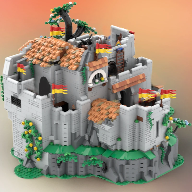 4230 peças europeu medieval vista de rua modelo caslte de leão idéias criativas retrô brinquedo infantil presente de aniversário blocos de construção MOC-10305