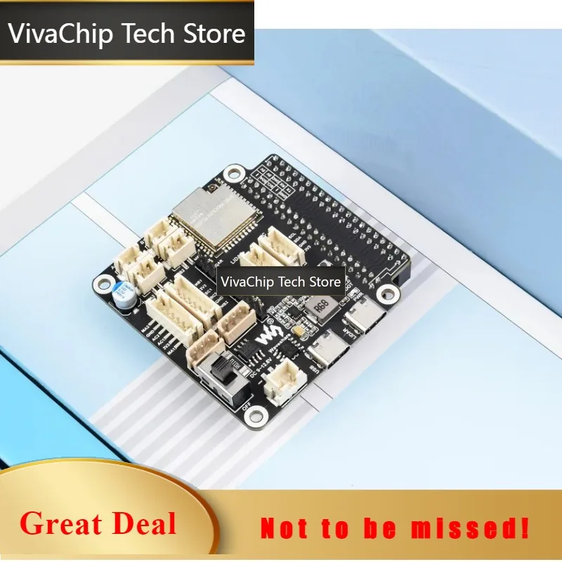 VivaCTESP32 Robot Driver Board, WiFi/Bluetooth, DC Motor & Bus Servo Control, IMU, for Raspberry Pi/Jetson Nano, Support LiDAR &