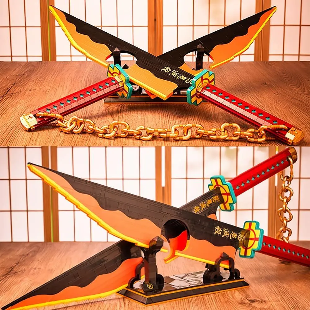 Samurai-Schwert-Bausteine, 82-Modell mit Ständer und Scheide, ideales Anime-Fan-Geschenk