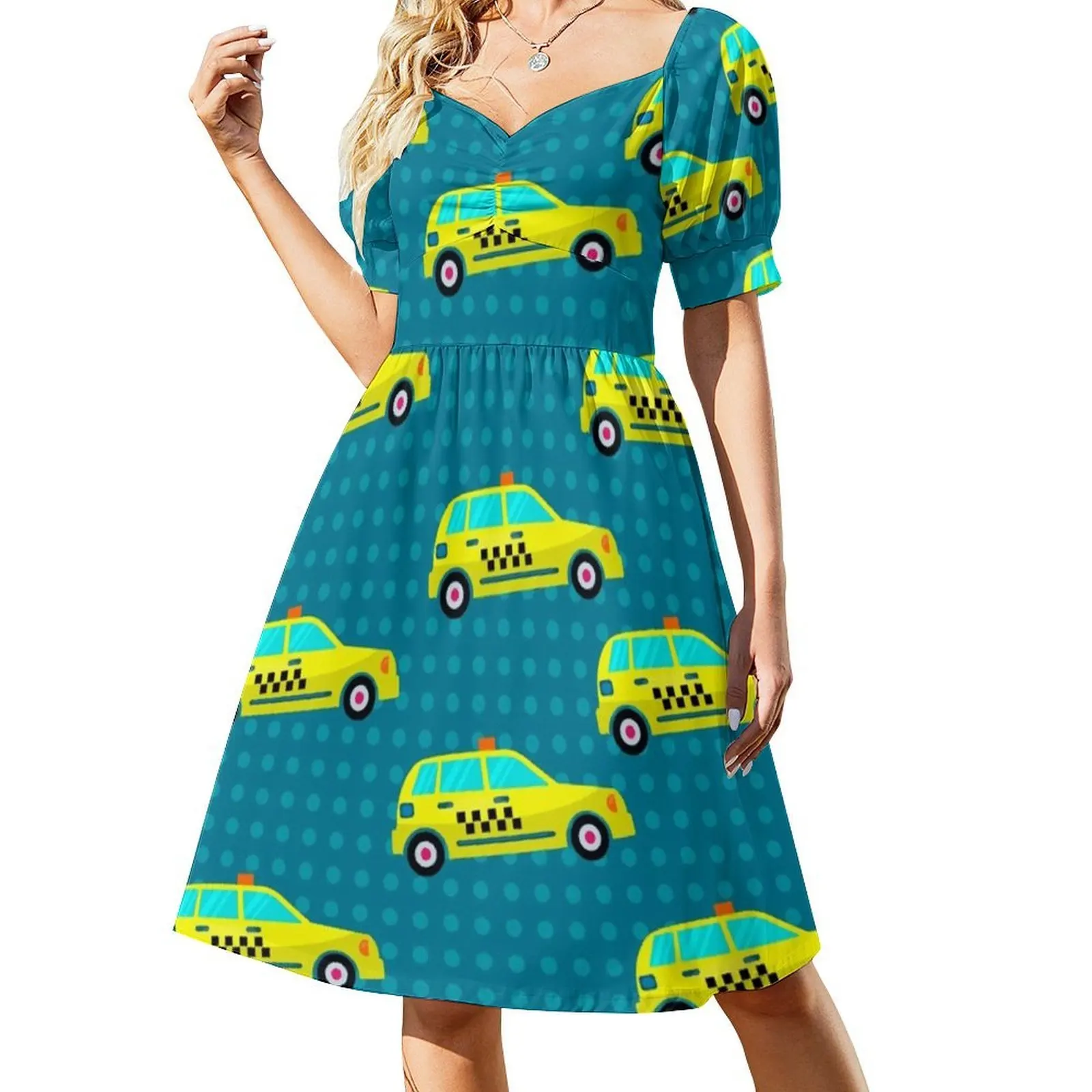 سيارة أجرة سلس نمط بوهو شيك فستان أنيق موضة شاطئ حفل زفاف ثوب السيارات السيارات خلفية خلفية الصبي