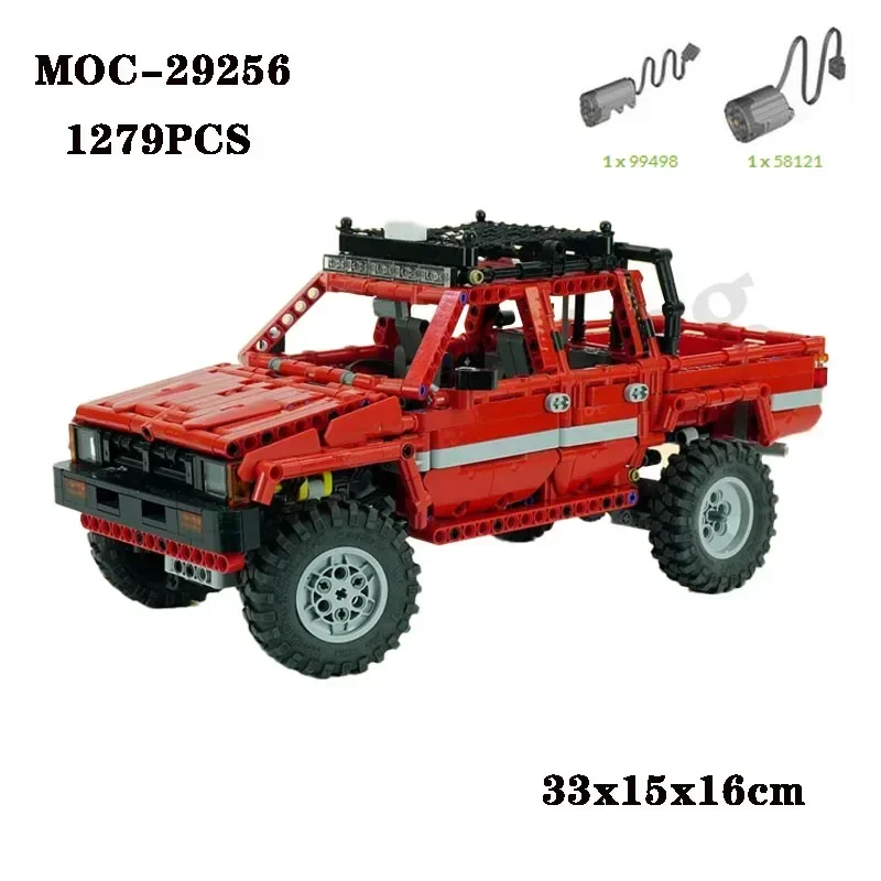 

Building Blocks MOC-29256 4 × 4 Pickup Truck Crew Cabin 1279PCS Electric Remote Control Assembly Adult Children's Toy Gift