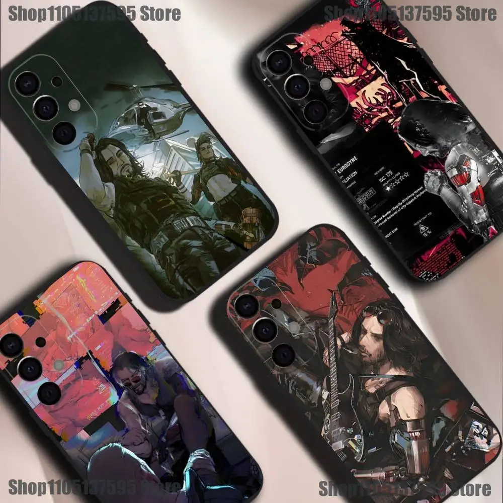 

C-Cyberpunk J-Johnny Silverhand Phone Case For Samsung S25,S24,S21,S22,S23,S30,Ultra,S20,Plus,Fe,Lite,5G Black Cover
