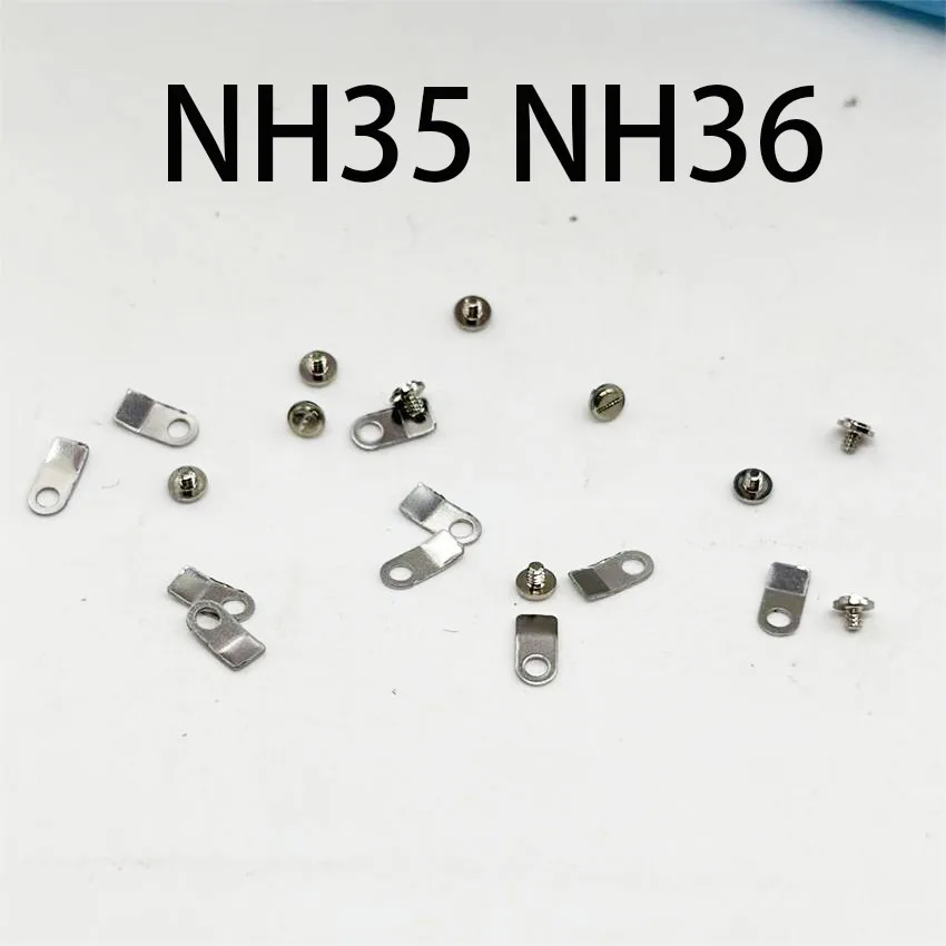 10 Sets Watch Movement Repair Parts Fixing Screws And Locking Plates Compatible NH35 NH36 Movements Watch Maintenance Accessorie
