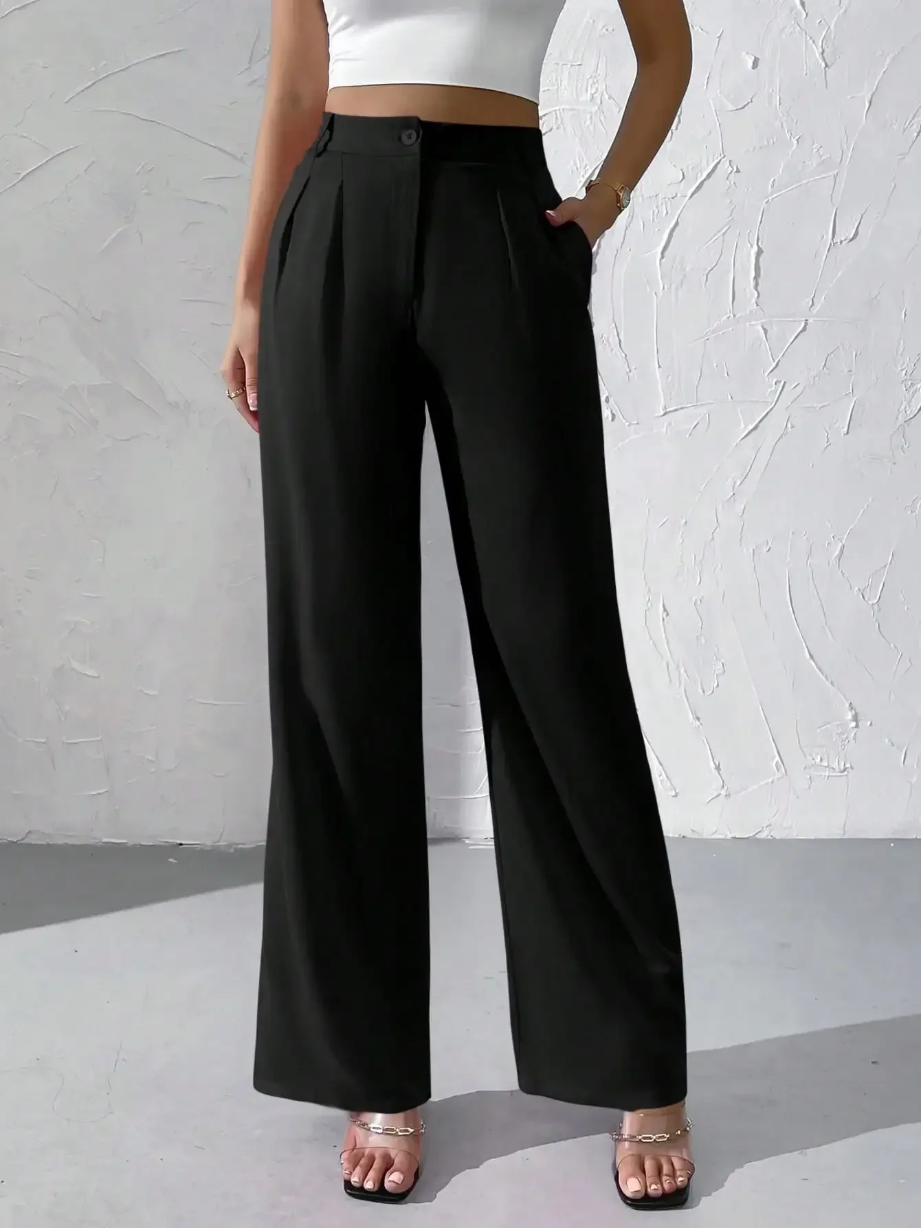 2024 New Fashion Design Women\'s Pants with Wide Legs and High Waist Design, Loose and Versatile, Available in Multiple Colors