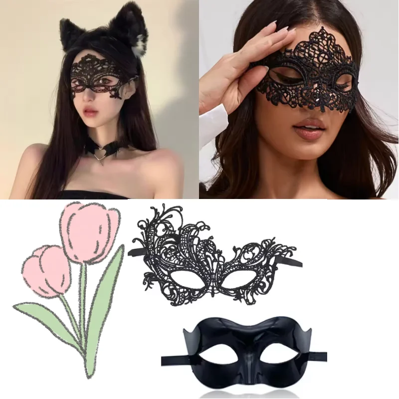 

Sexy Lace Mask Translucency Masquerade Embroidery Mask Masks Cosplay Masquerade Party Prop Dance Costume Eye Mask Headwear