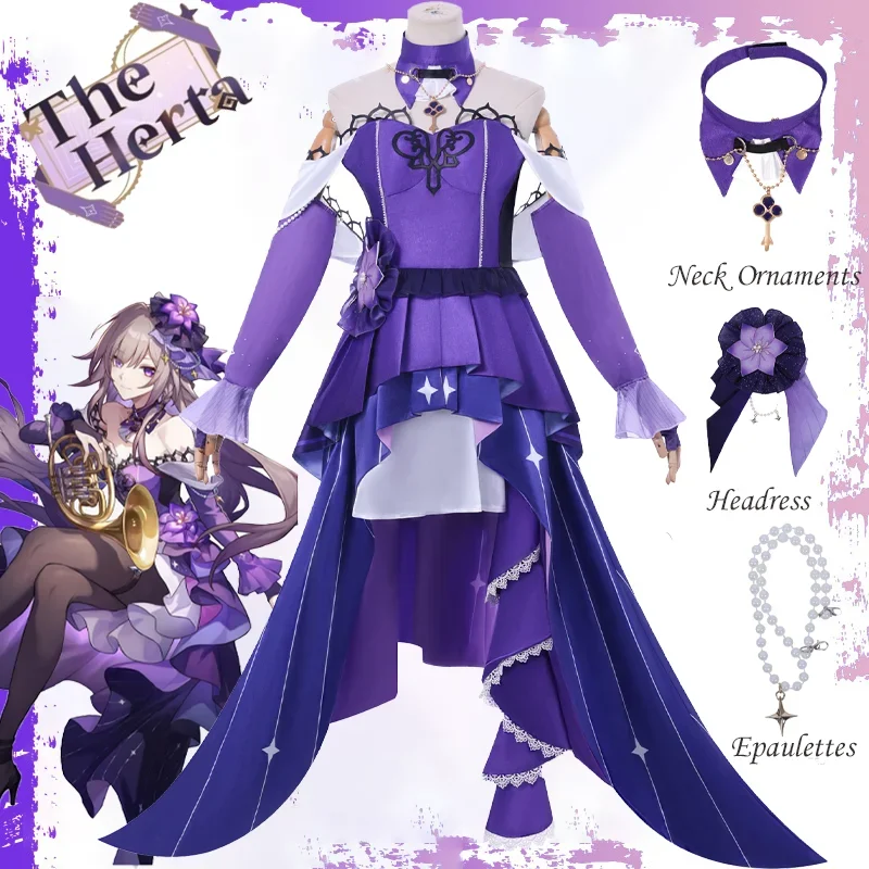 

CosplayGame Honkai Star Rail The Herta Cosplay Costume Concert Performance Suit Sexy Party Dress Hallowen Outfits Wig Role Play