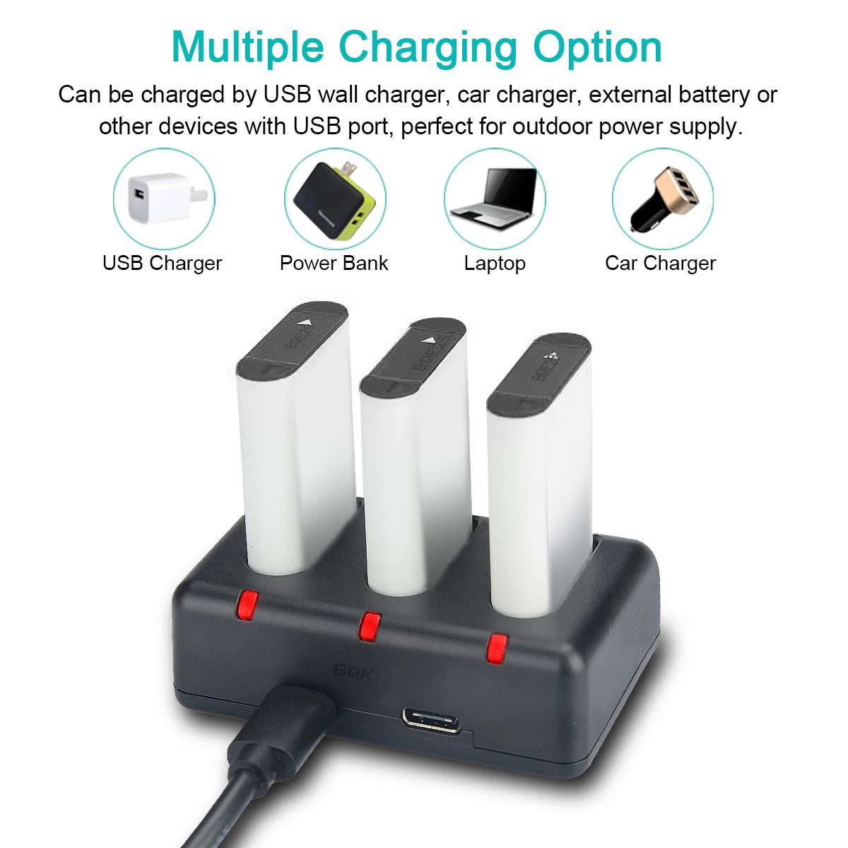 NP-BX1 KingMa Replacement Battery (3-Pack) and 3-Channel USB Charger Set for Sony NP-BX1,DSC-RX100,DSC-RX100M III,IV, V/VII,ZV-1