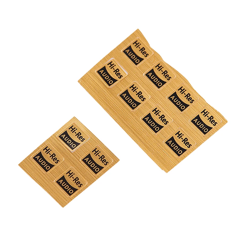 10pcs 7.1x7.1mm Hi-Res Audio Adapter Stickers For Walkman/Fiio/Iriver/Cayin MP3 All Hifi Device Audio Earphone Stickers