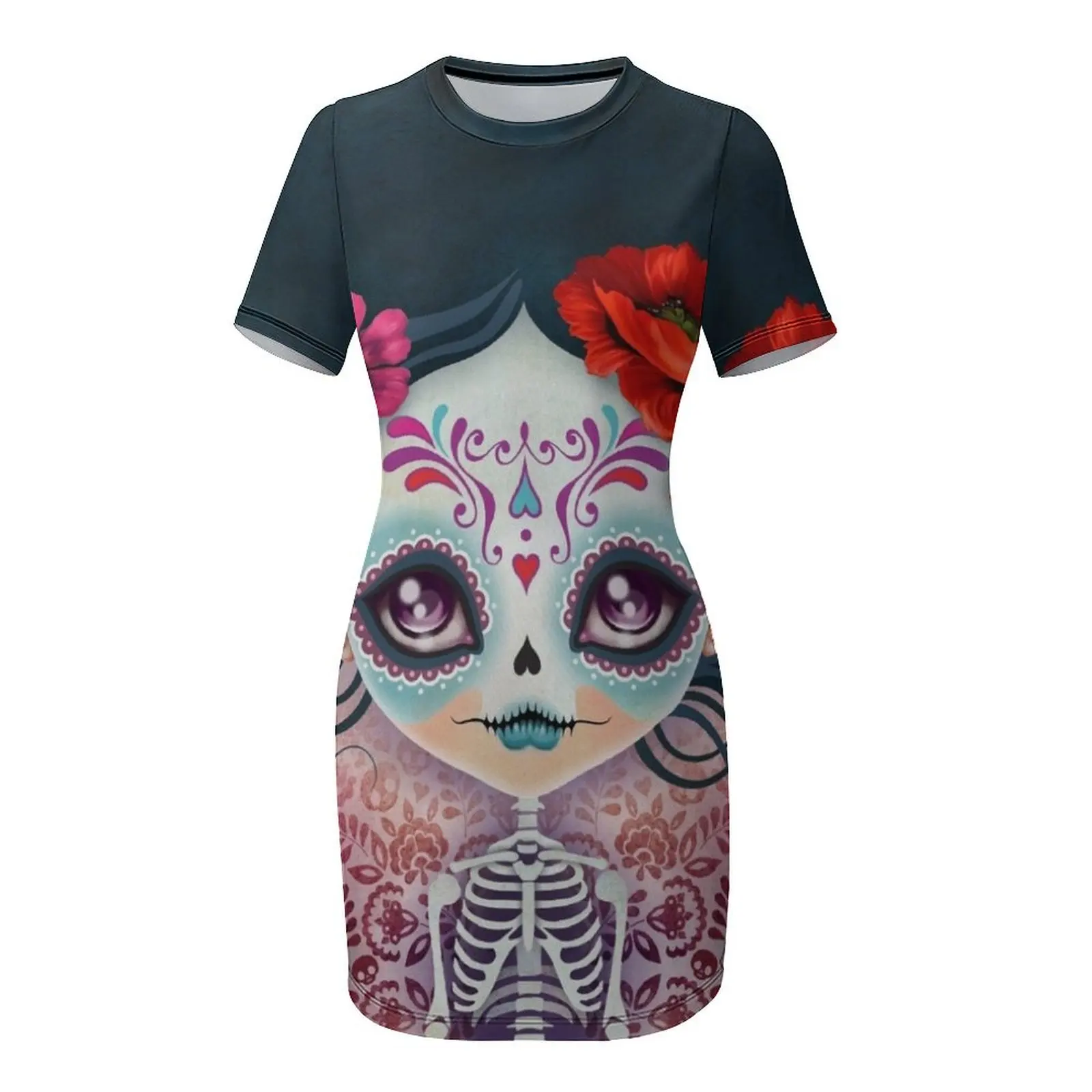 Amelia Caldia Vestido curto para mulheres, Vestidos de noite, Sugar Skull Clothes