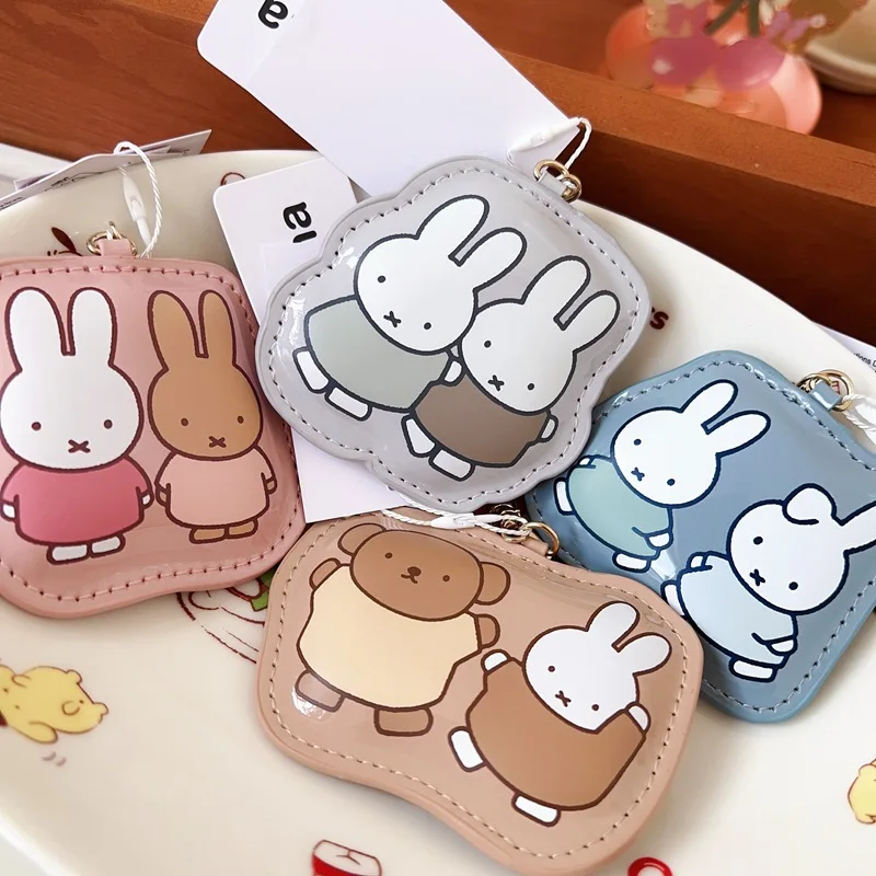 

Hot Kawaii Miffy Series Exquisite Keychain Creativity Cartoon Pattern Cute PU Material Backpack Keychain Birthday Gift