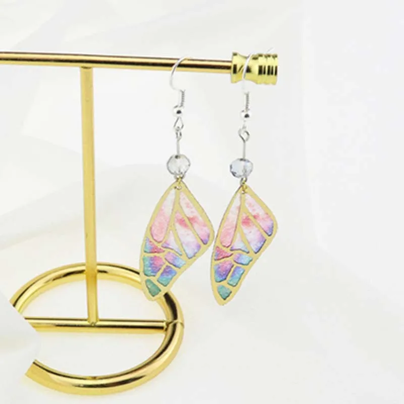 5PCs 3-6cm DIY Jewelry Earrings Making Findings Accessory Gradient Butterfly Wings Pendant With Hole Charm For DIY Craft Supply