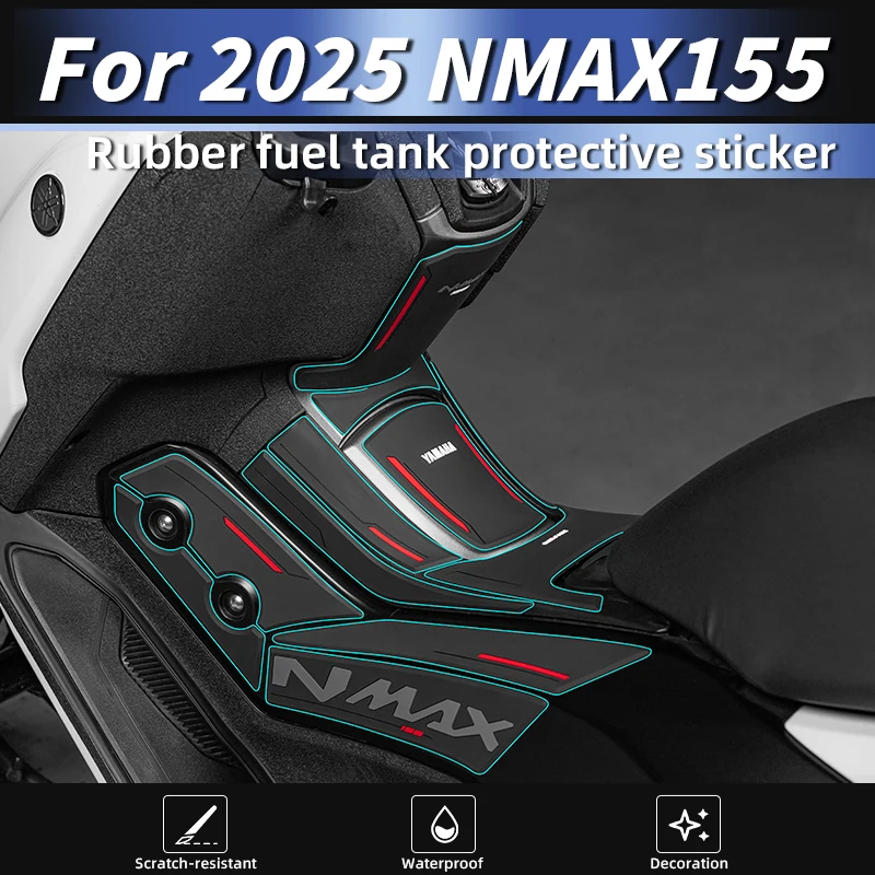 

For YAMAHA NMAX155 Rubber Fuel Tank Pad Stickers Kits Motorcycle Decoration And Protective Gas Tank Abrasion Resistant Decals