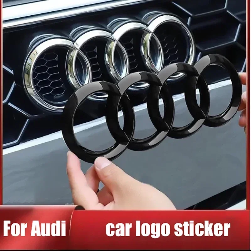 

2 шт., эмблема багажника из АБС-пластика, задняя эмблема для Audi A3 A7 A5 A4 B9 A6 Q2 Q3 Q5 Q7, четыре кольца, наклейка с логотипом, аксессуары