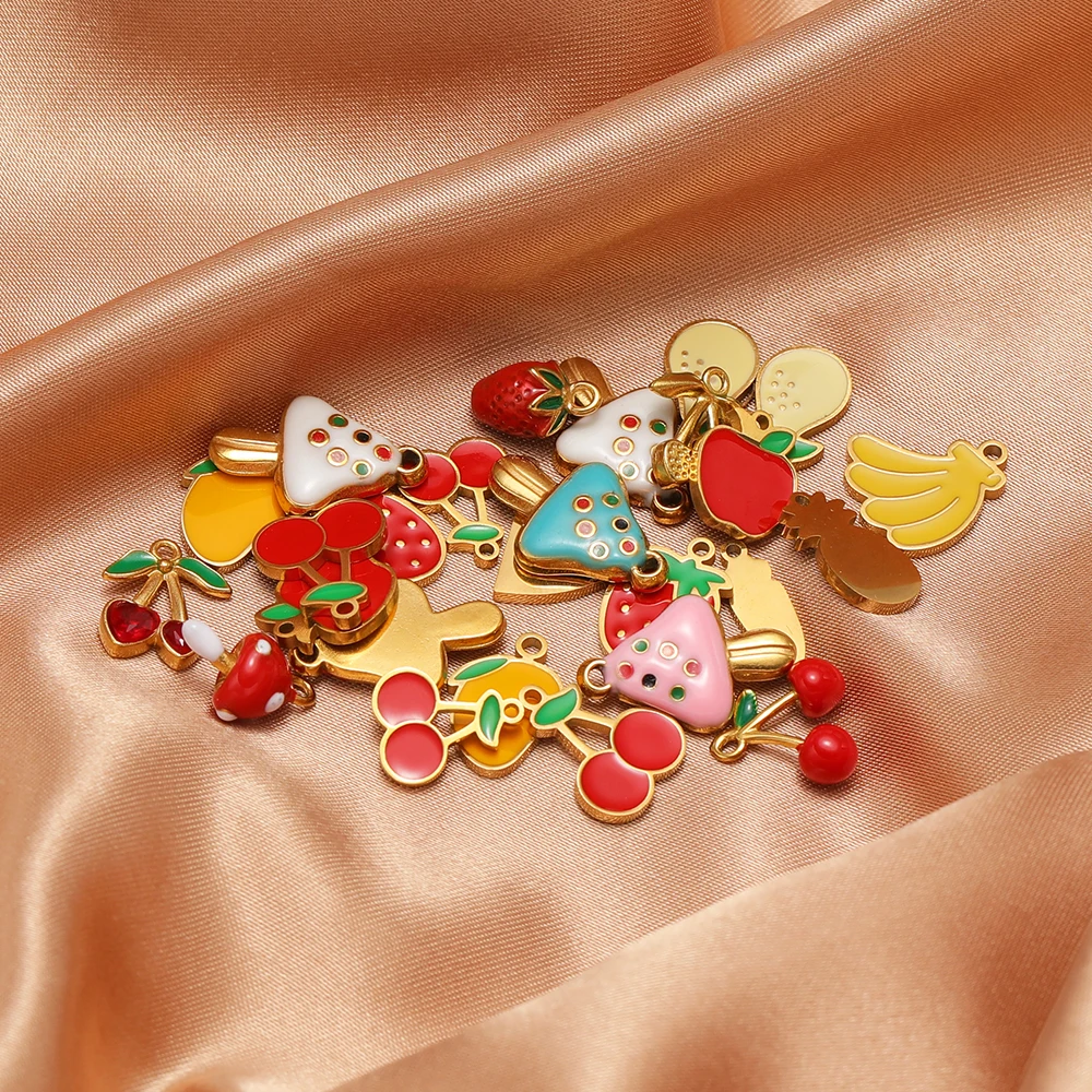 5Pcs Stainless Steel Cute Mush - Jewelry Making For 5 Year Old ulasan dan harga