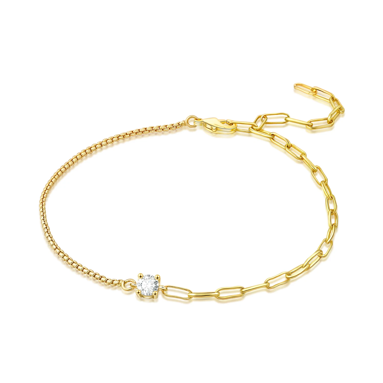 Women's S925 Sterling Silver Double Star Shaped Chain Anklet