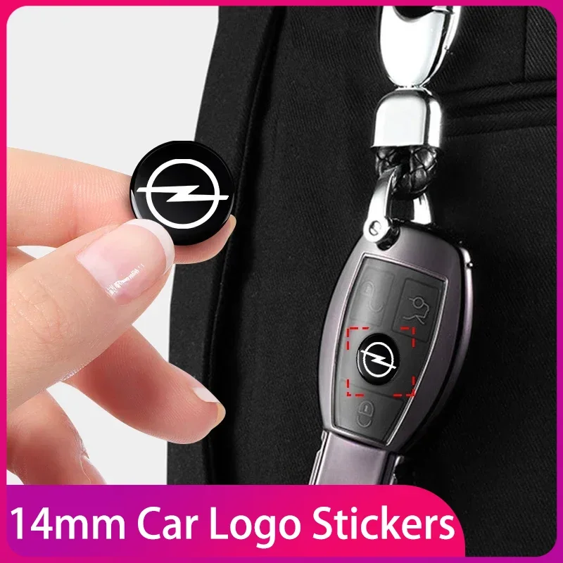 

14mm Car Remote Key Emblem Badge Radio button Sticker For Opel Astra j Insignia Astra g Corsa Zafira b Mokka Vivaro Meriva