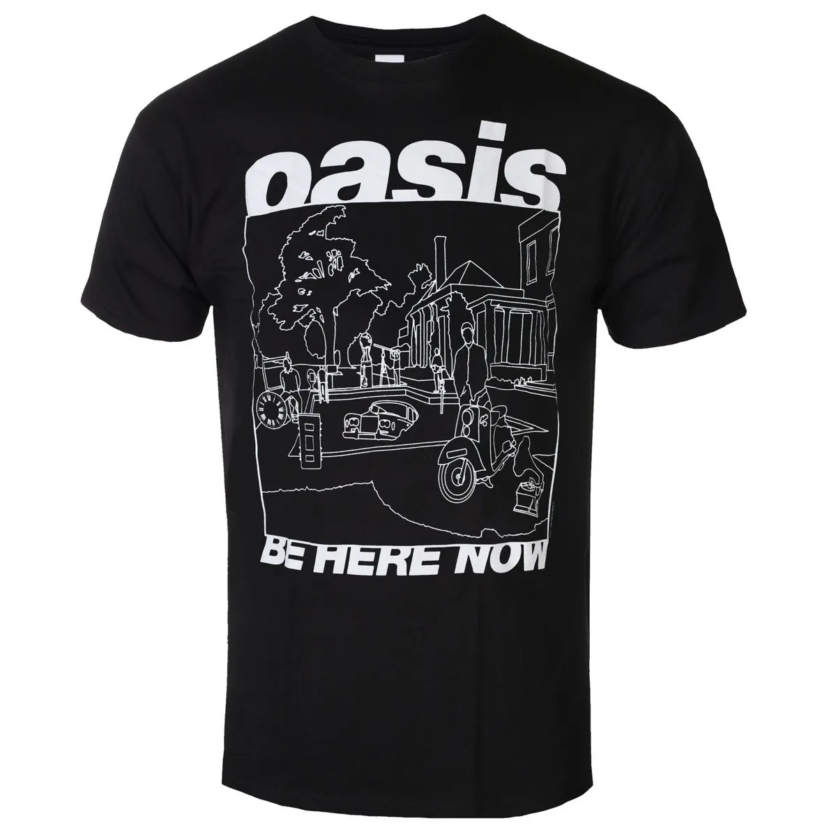 

Oasis Be Here Now Line Drawing T-Shirt Men's and Women's Short Sleeve Metal Band Y2k Tops Brand T-shirt Summer Men Clothing