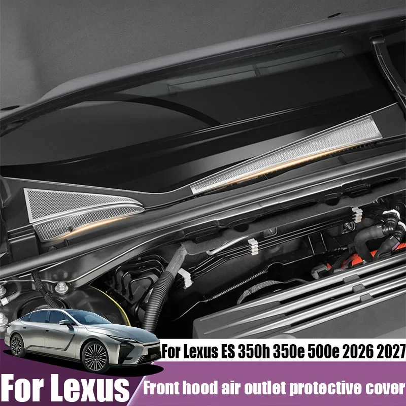 For Lexus ES 350h 350e 500e 2026 2027 Stainless Steel Front Hood Air Vent Insect Proof Protective Cover Interior Accessories